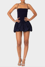 Sharon Bud Mini Dress  in Navy Blue Avalabel