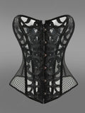 Gothic Button Fishnet Lace Up Corset Avalabel