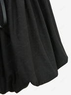 Gothic Lace Up Asymmetric Shoulder Strap Bandeau Tulip Mini Dress Avalabel