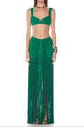 Tyonska Fringe Ruched Two Piece Set Avalabel