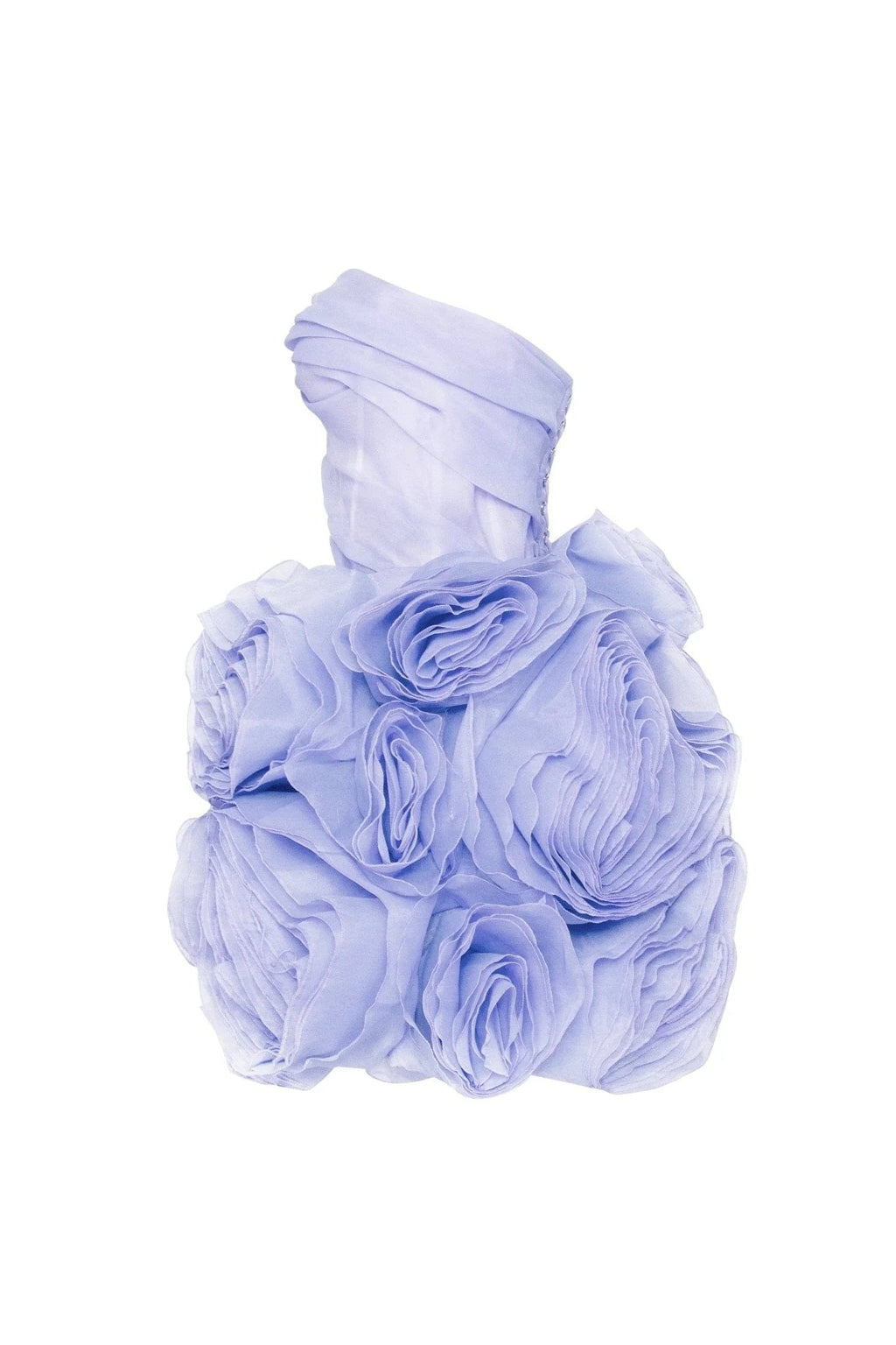 Georgia Appliquéd Organza Lavender Mini Dress Avalabel
