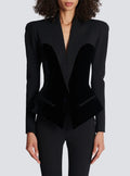 josephine Slim-fitting bustier jacket in black Avalabel