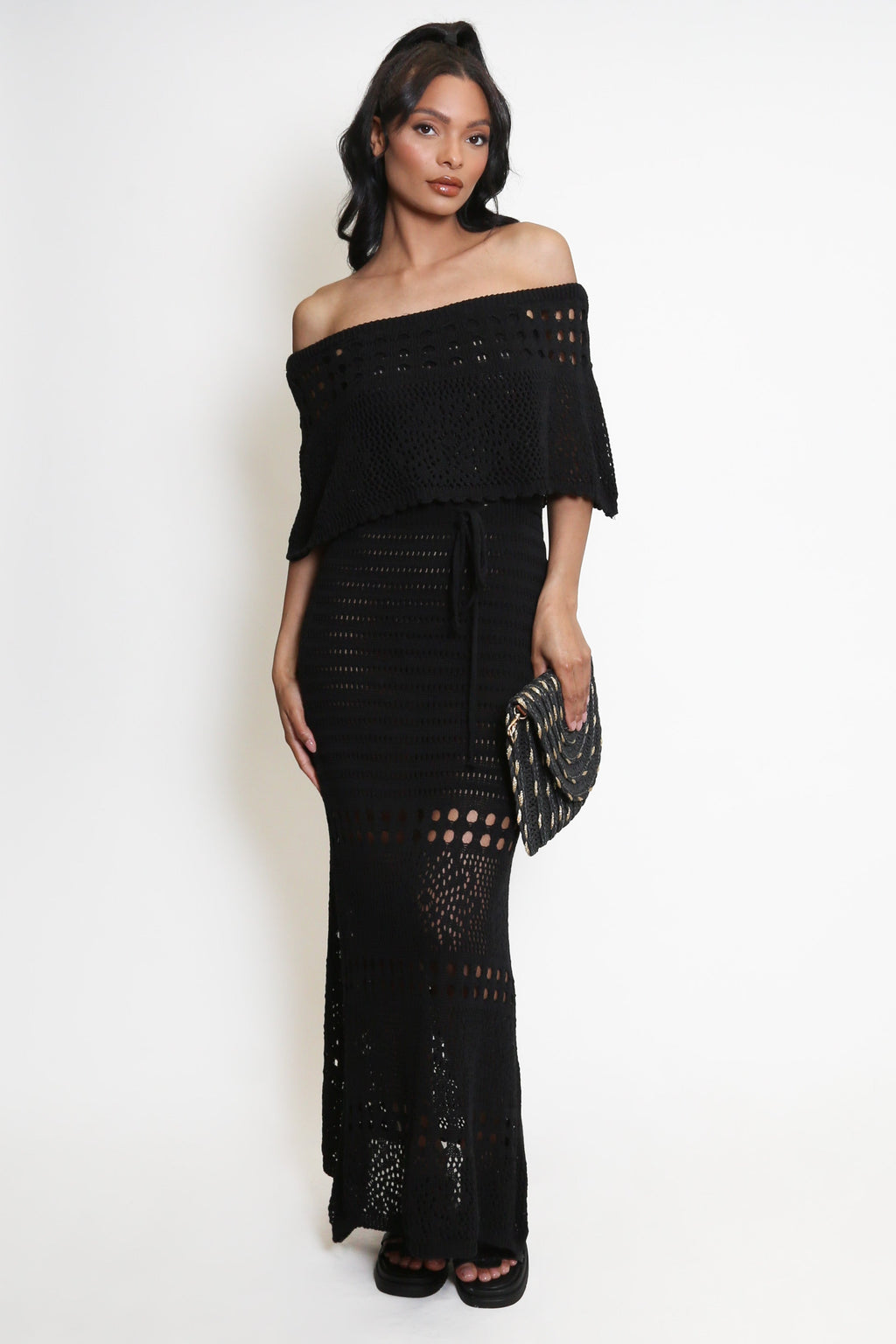 Crochet Overlay Bandeau Maxi Dress Soraya