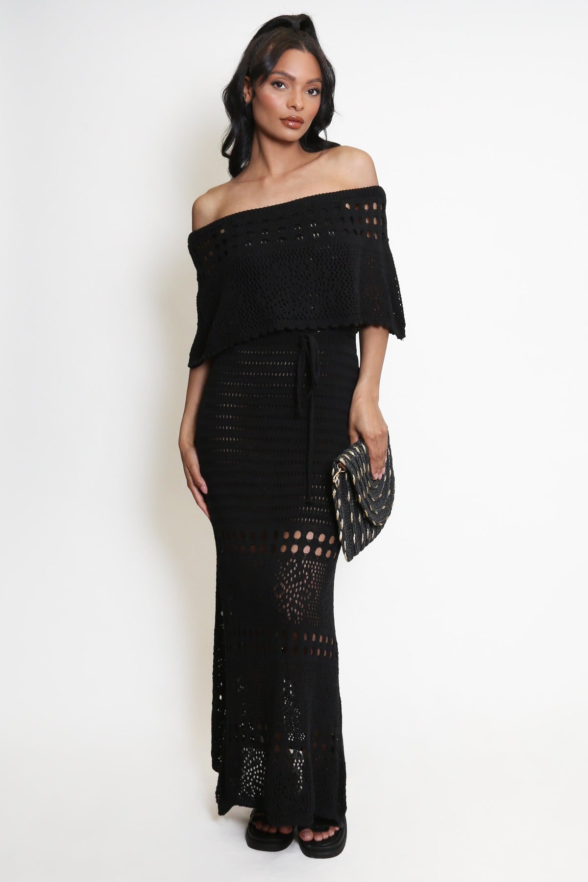 Crochet Overlay Bandeau Maxi Dress Soraya