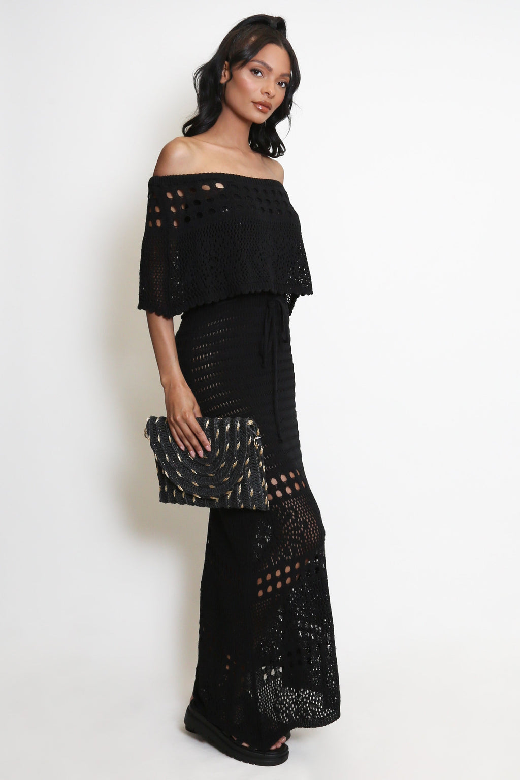 Crochet Overlay Bandeau Maxi Dress Soraya