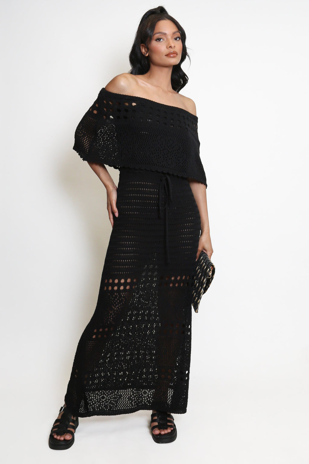 Crochet Overlay Bandeau Maxi Dress Soraya