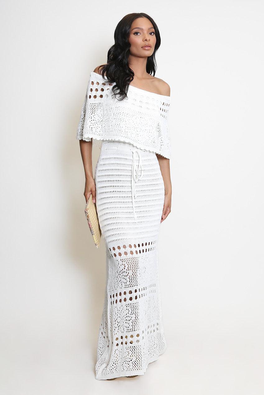 Crochet Overlay Bandeau Maxi Dress Soraya