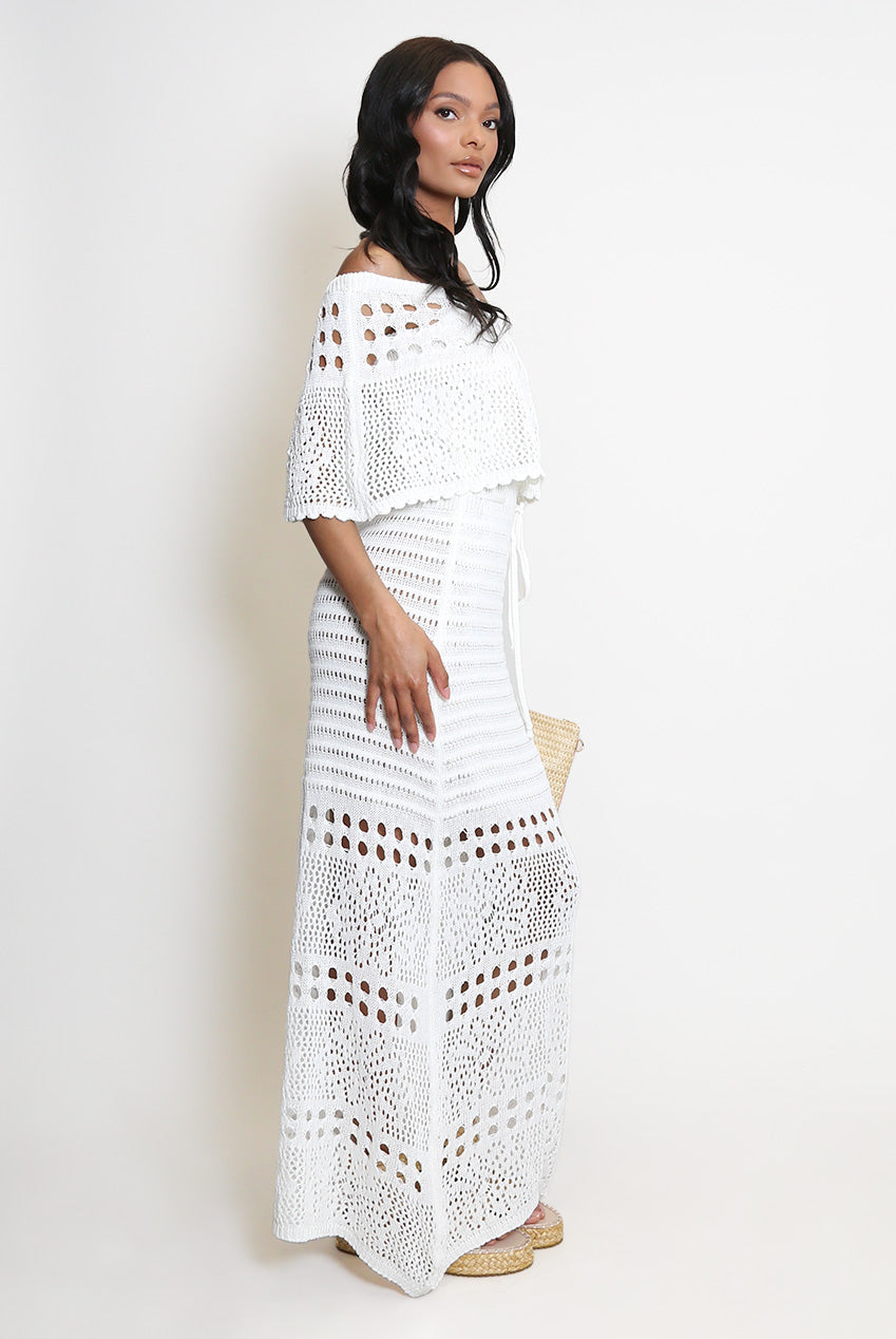 Crochet Overlay Bandeau Maxi Dress Soraya