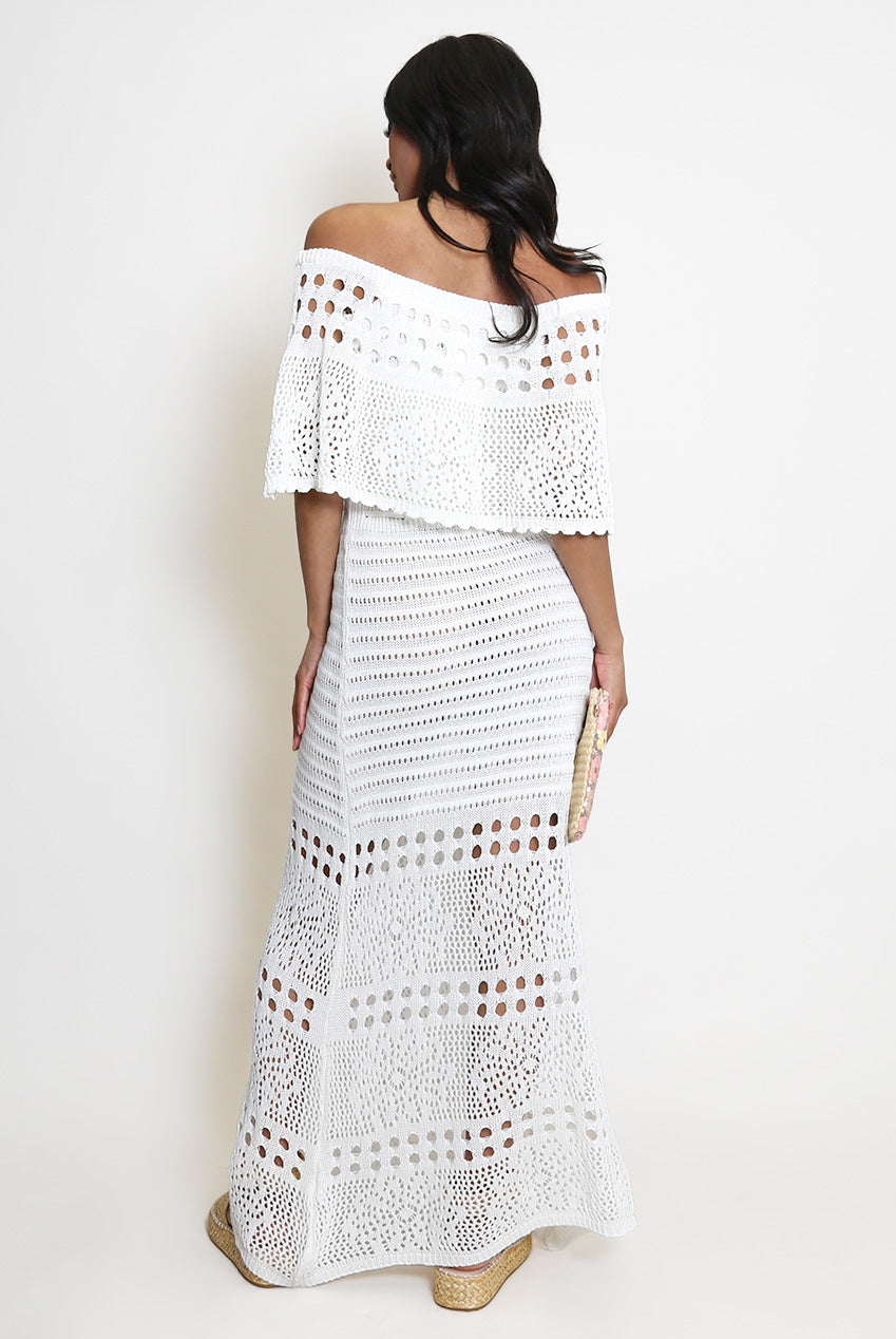 Crochet Overlay Bandeau Maxi Dress Soraya