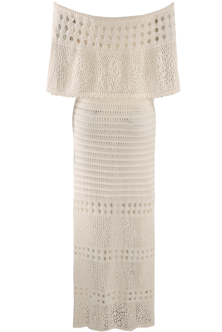 Crochet Overlay Bandeau Maxi Dress Soraya