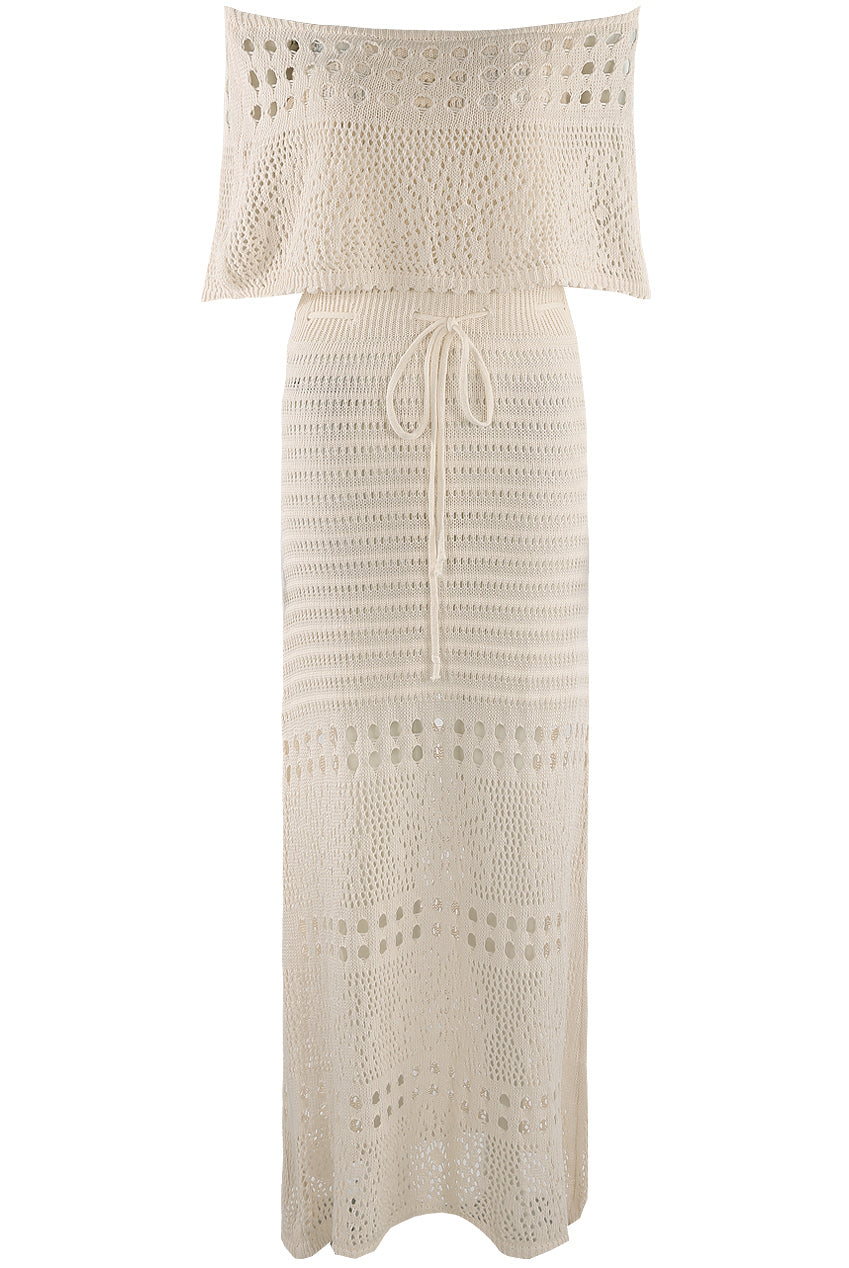 Crochet Overlay Bandeau Maxi Dress Soraya