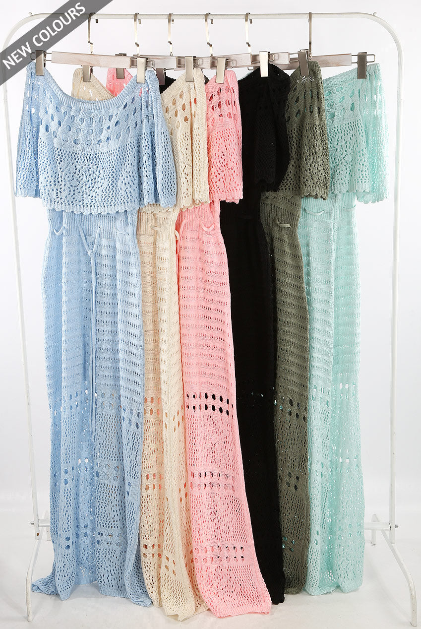 Crochet Overlay Bandeau Maxi Dress Soraya