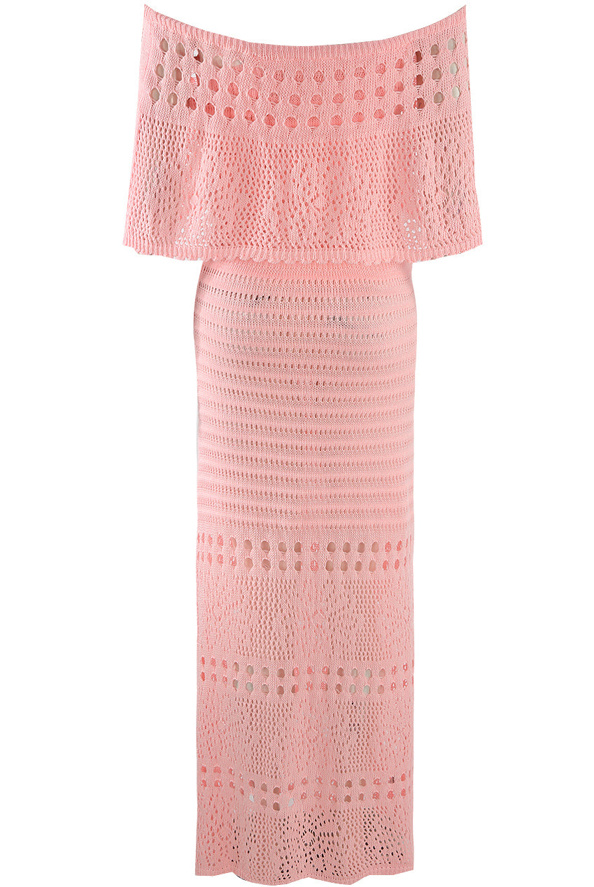 Crochet Overlay Bandeau Maxi Dress Soraya