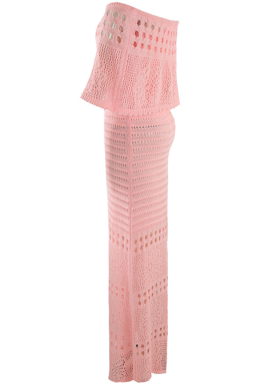 Crochet Overlay Bandeau Maxi Dress Soraya