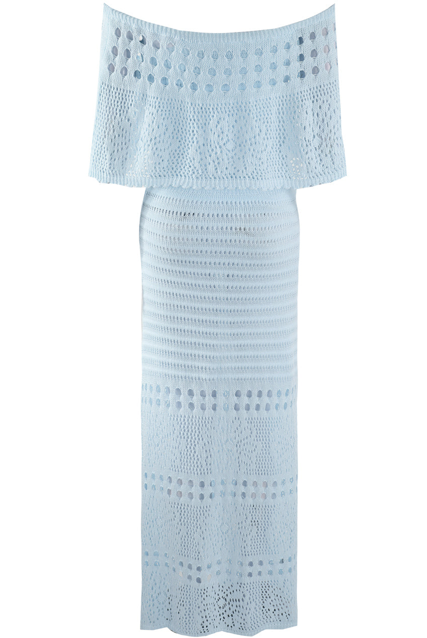 Crochet Overlay Bandeau Maxi Dress Soraya