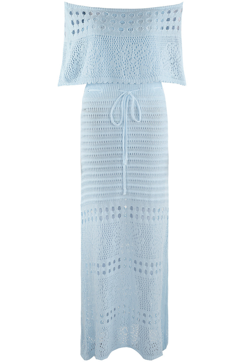 Crochet Overlay Bandeau Maxi Dress Soraya