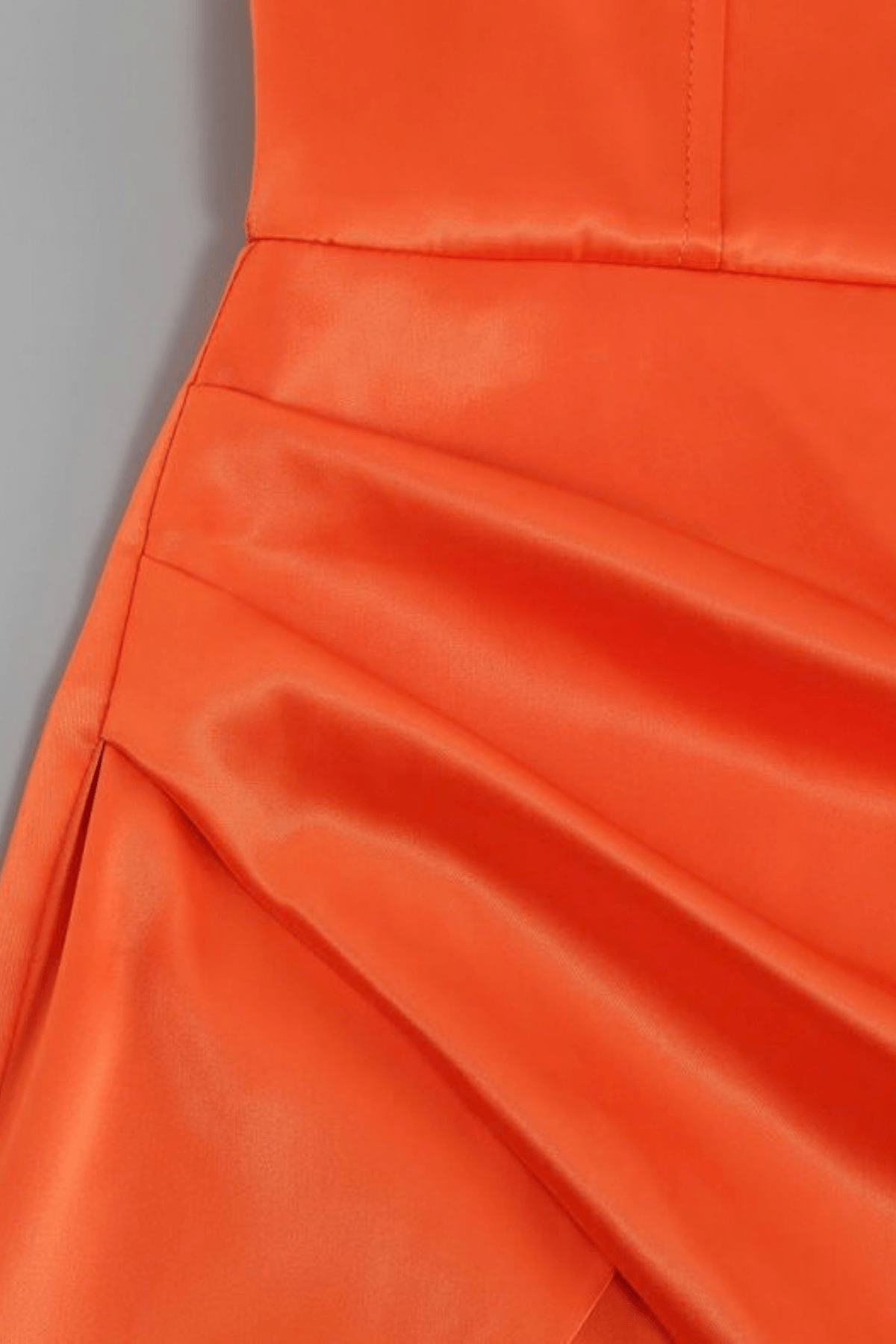 Alicia Orange Strapless Satin Corset Mini Dress Avalabel