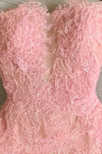 Pink Beaded Lace Dress Avalabel