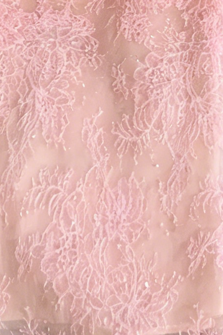 Pink Beaded Lace Dress Avalabel