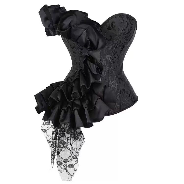 Retro satin STRAPLESS CORSET TOP Avalabel