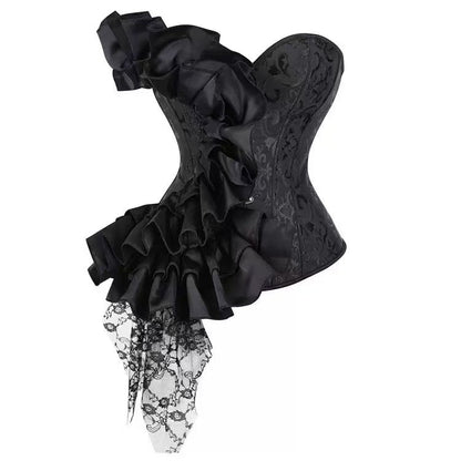 Retro satin STRAPLESS CORSET TOP