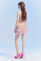 Strapless Corset Mini Dress In Pink Avalabel