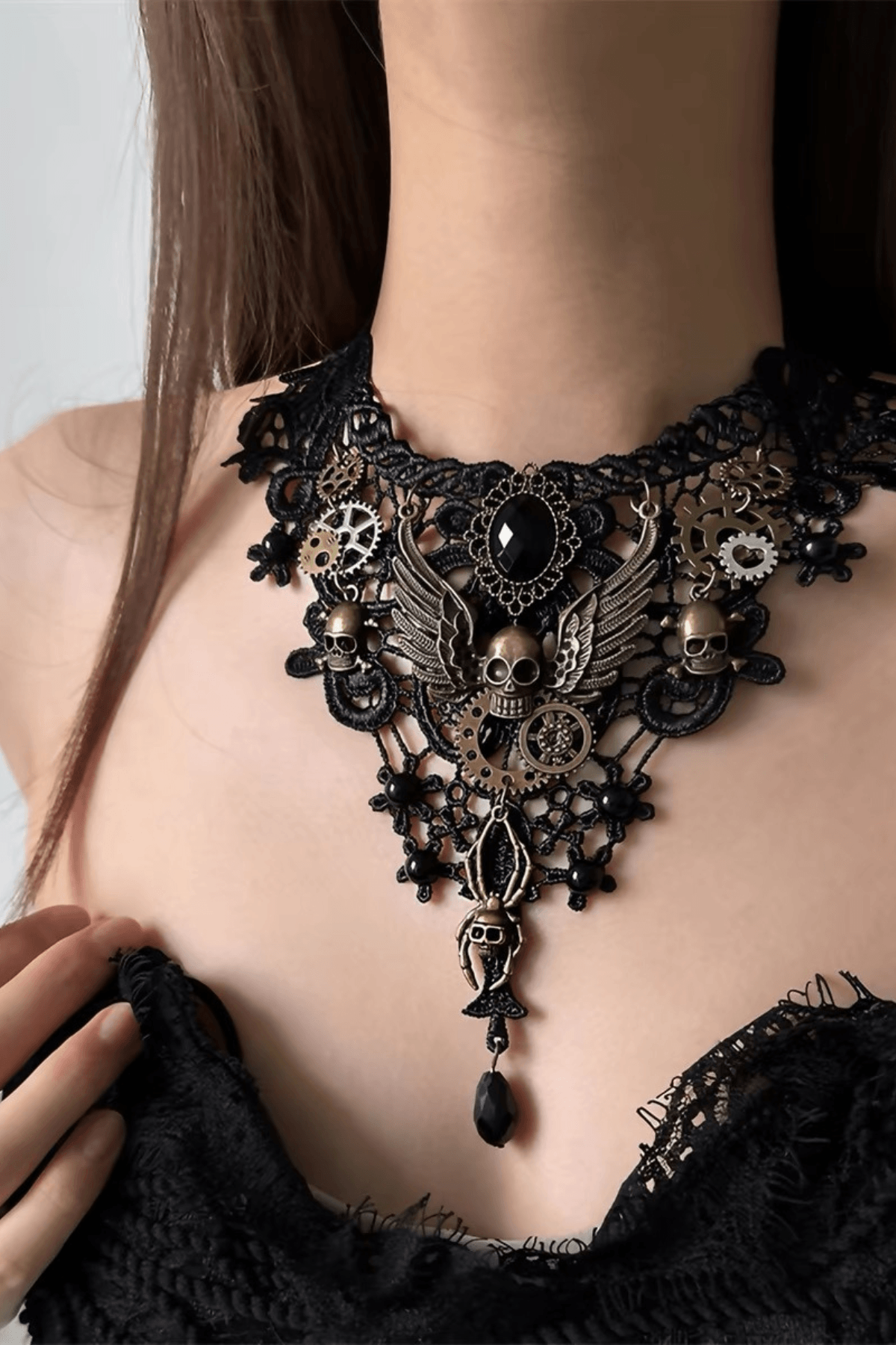Steampunk Gothic Lace Choker Avalabel