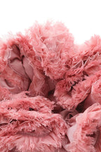 Sherry Flower Strapless Puffy Mini Dress in Pink Soraya