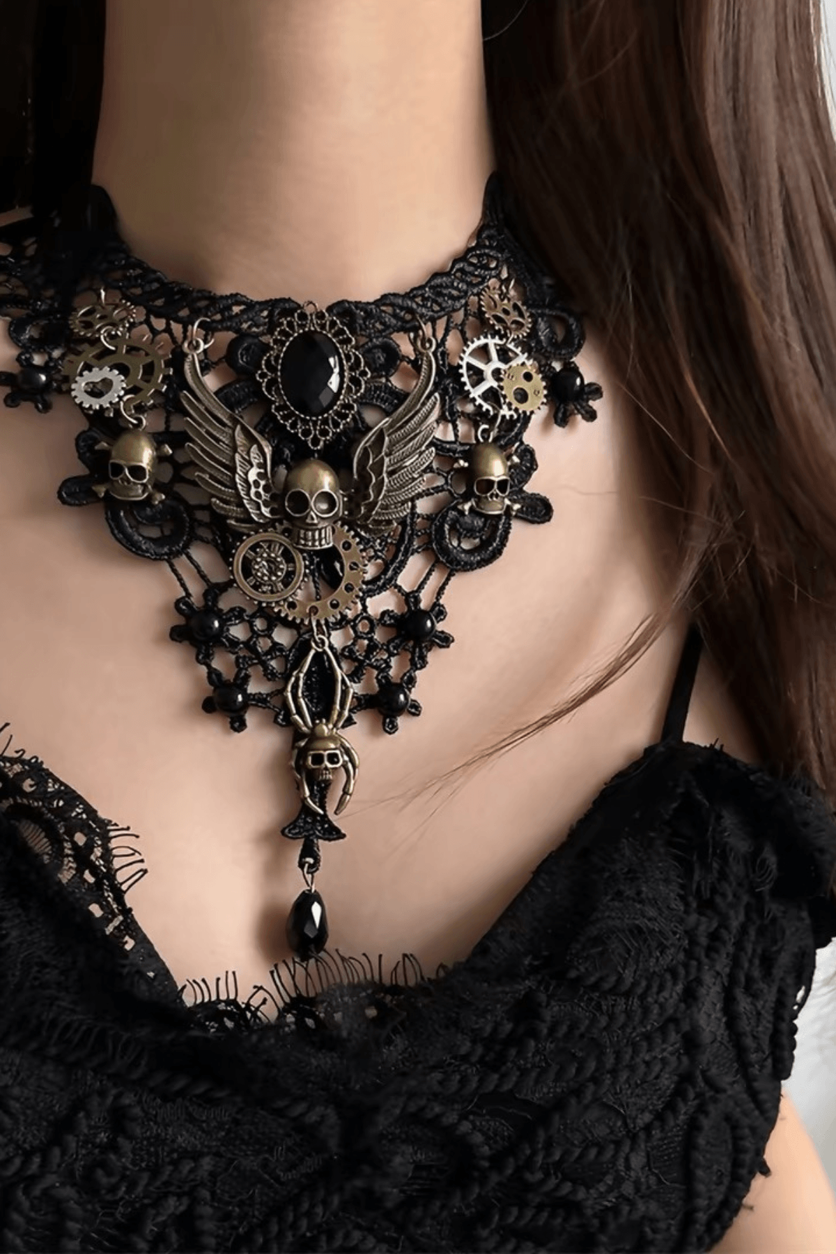 Steampunk Gothic Lace Choker Avalabel