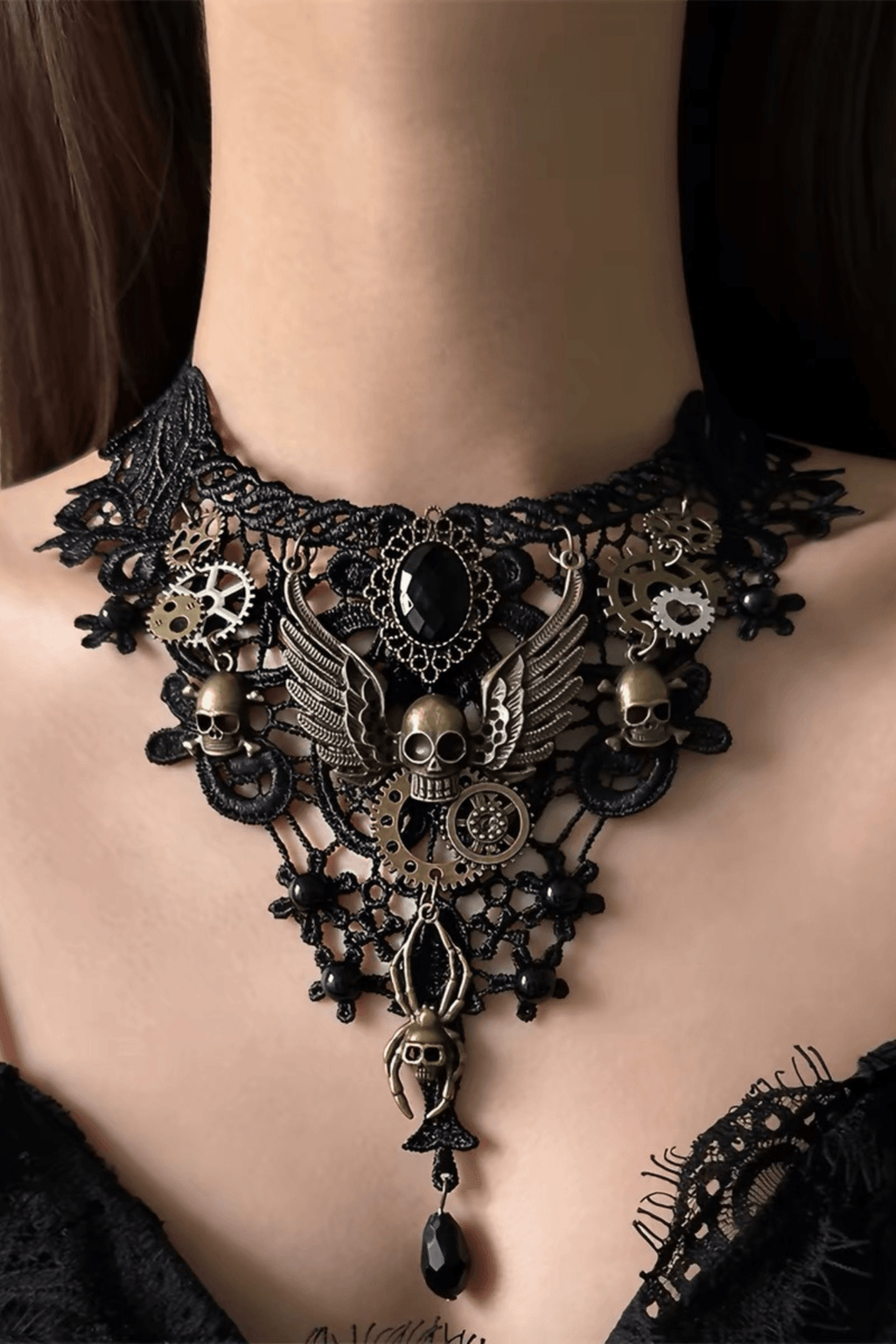 Steampunk Gothic Lace Choker Avalabel
