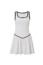 Irene Sleeveless Ruch Mini Dress in White Avalabel