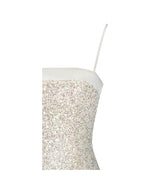 Raizel Gold Beaded Sequin Bodycon Gown with Scarf Avalabel