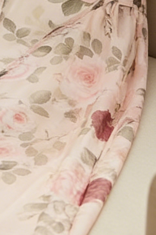 Sleeveless Rose Print Mesh Maxi Dress Avalabel