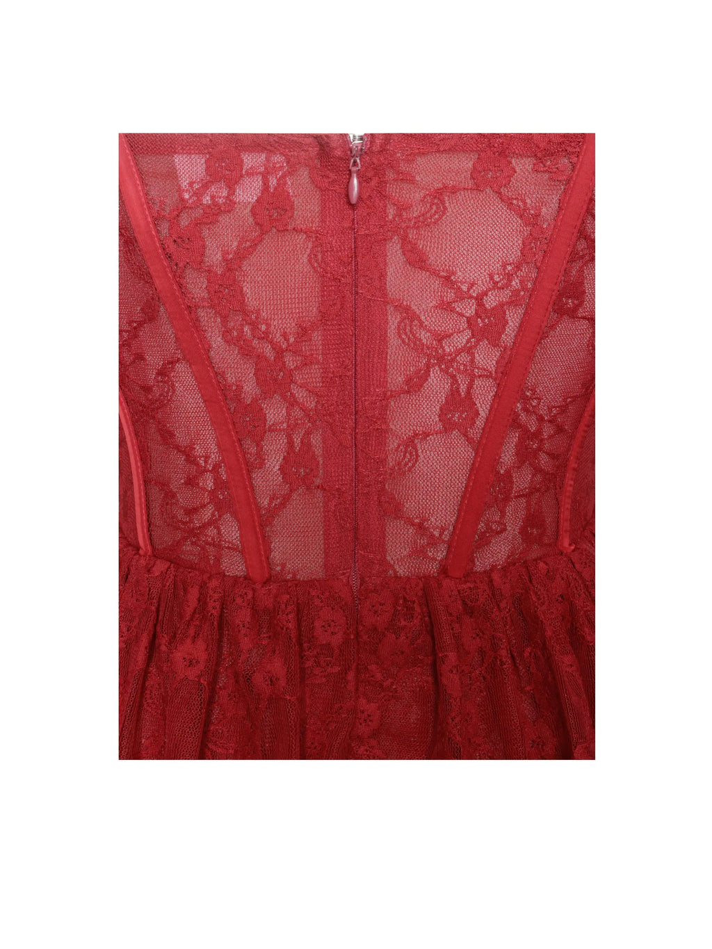 Zen Burgundy Lace Corset Maxi Dress Avalabel