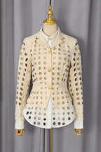 Elsa Circular Hollow Out Fake Blazer Avalabel