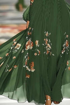 Floral Print Elegant Off-shoulder Fitted Waist Maxi Dress Avalabel