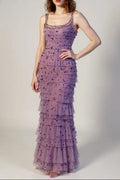 EMBELLISHED MAXI DRESS IN PURPLE Avalabel