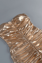 Ashlie Gold Strapless Metallic Mermaid Dress Avalabel