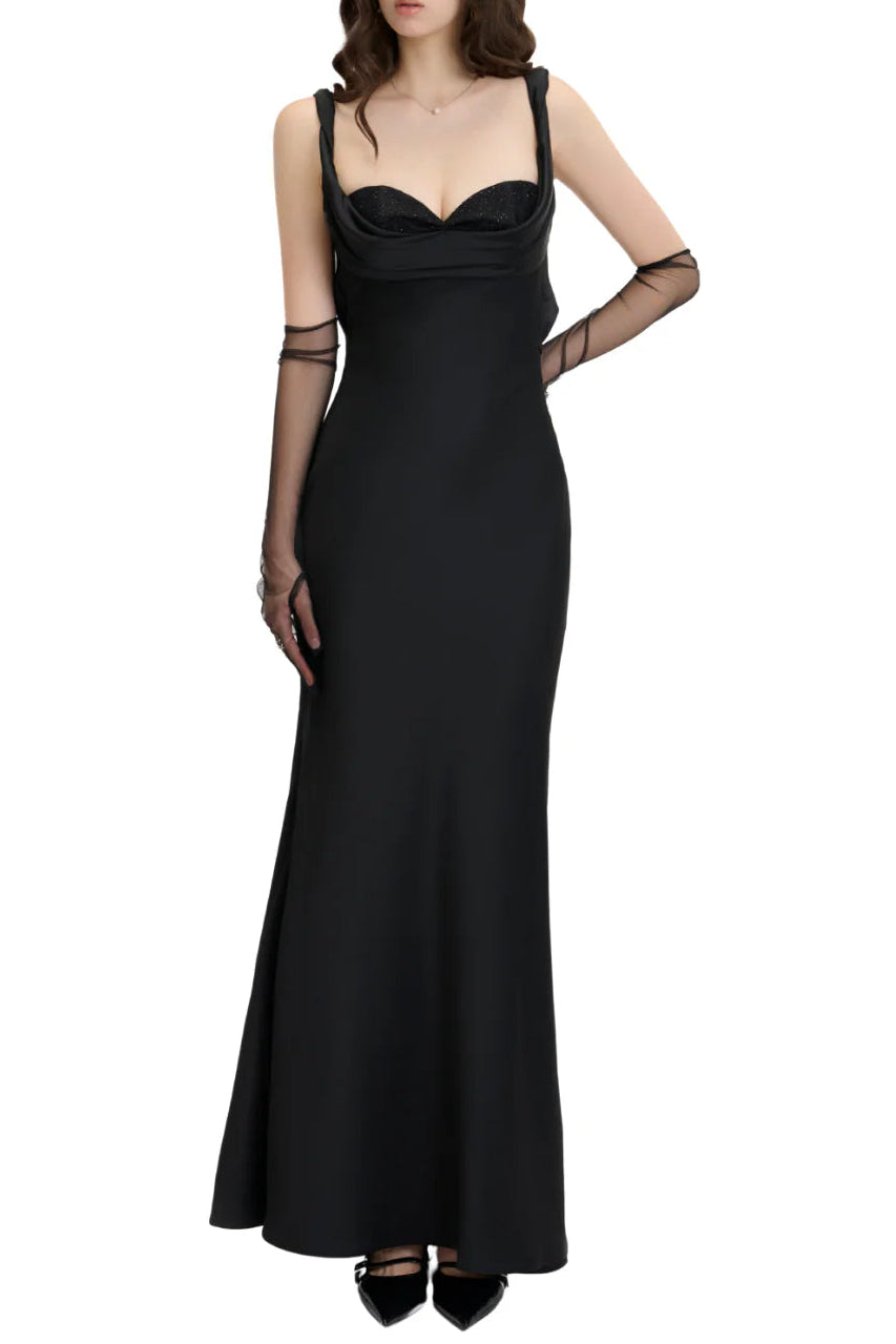 gwendolyn corset bodycon mermaid maxi dress in white Avalabel