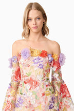 tabitha multicolor Off Shoulder Mini Dress in Floral Avalabel