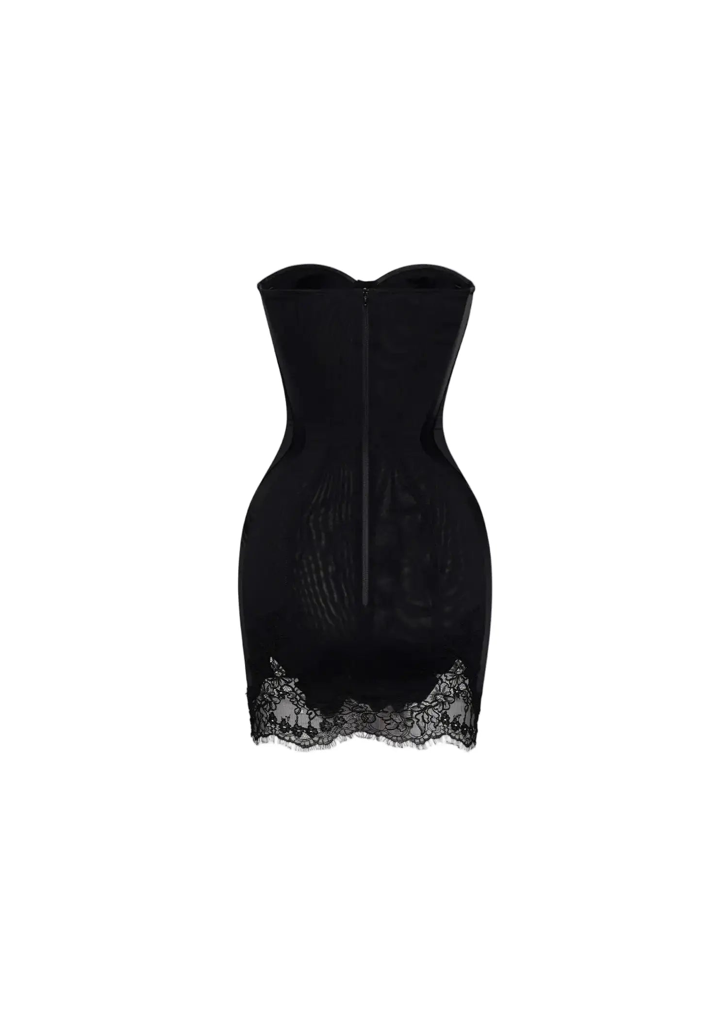 sherry black Cord Lace Bustier Mini dress Avalabel