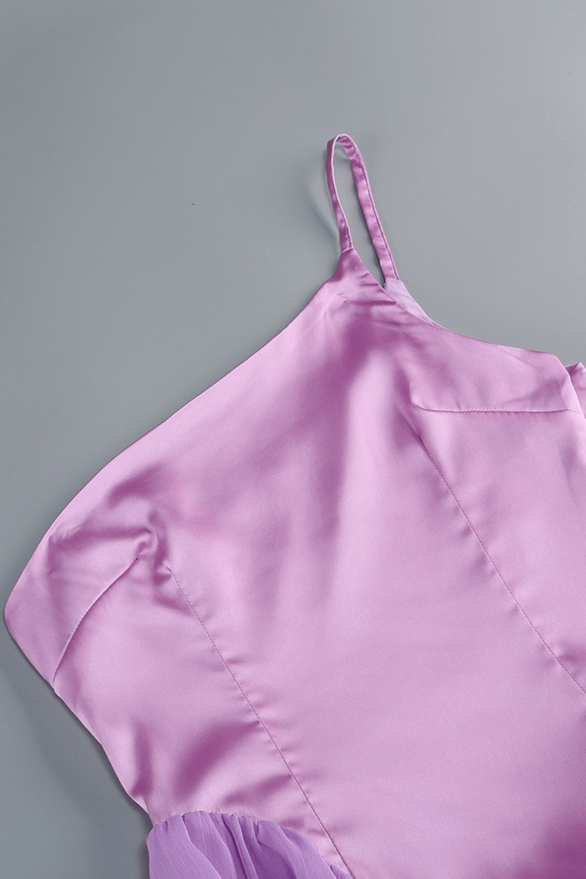 Audrey Lavender One Shoulder Draped Ruched Dress Avalabel