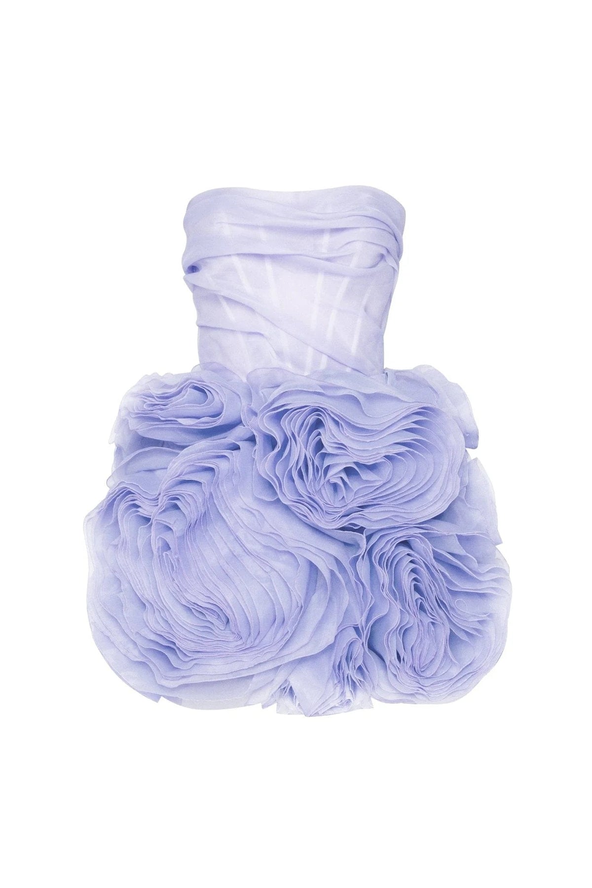 Georgia Appliquéd Organza Lavender Mini Dress Avalabel