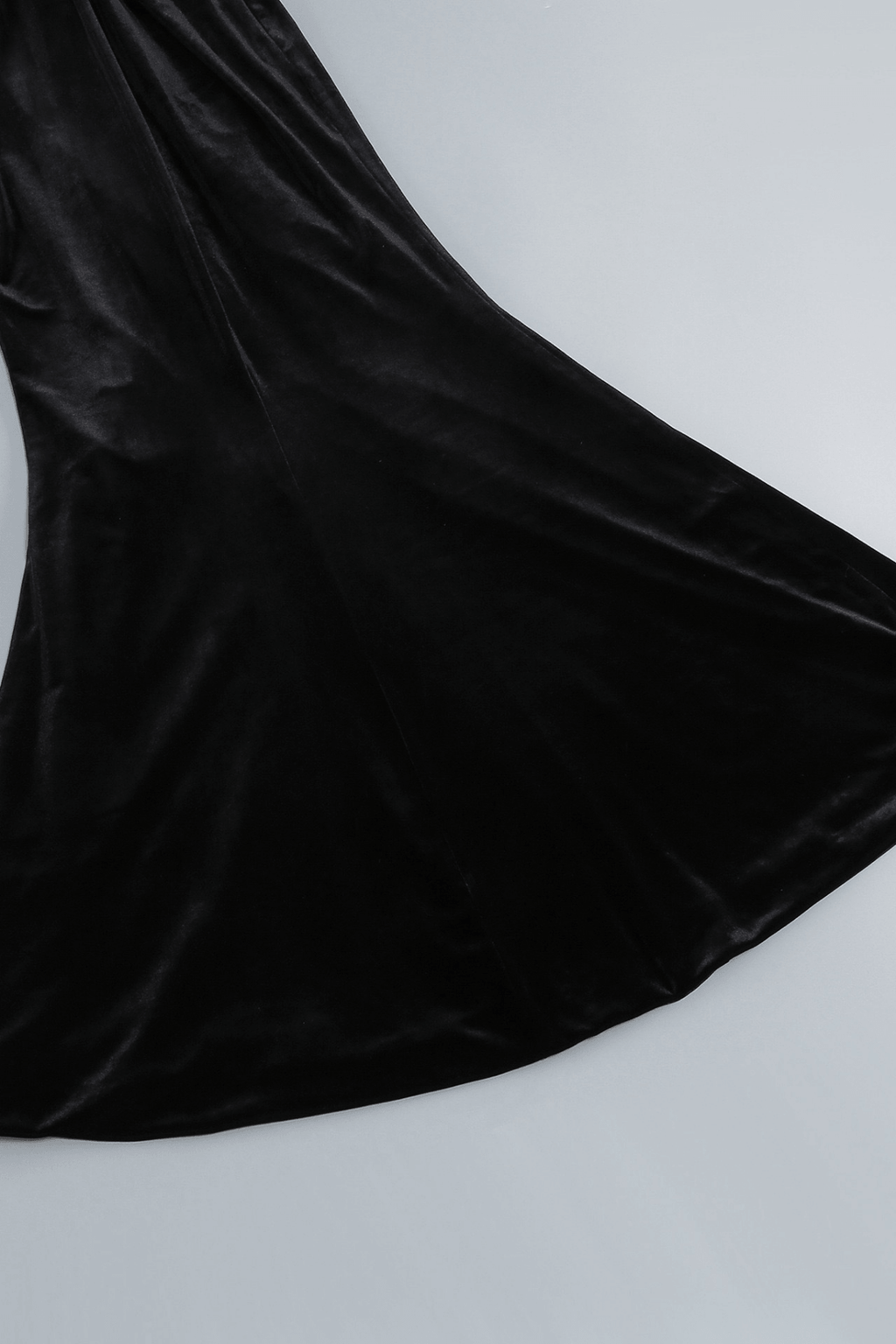 Jenny Black Velvet Cold Shoulder Deep V Maxi Dress Avalabel