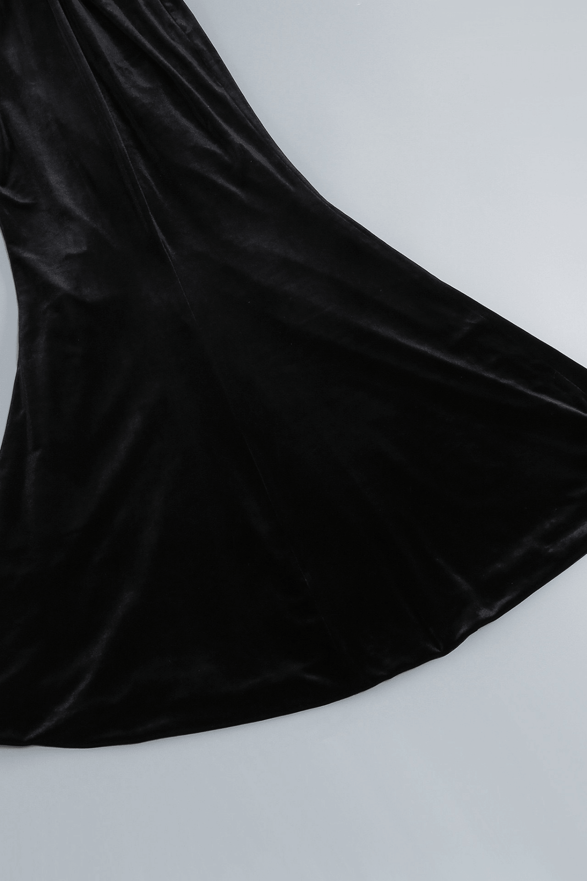 Jenny Black Velvet Cold Shoulder Deep V Maxi Dress Avalabel
