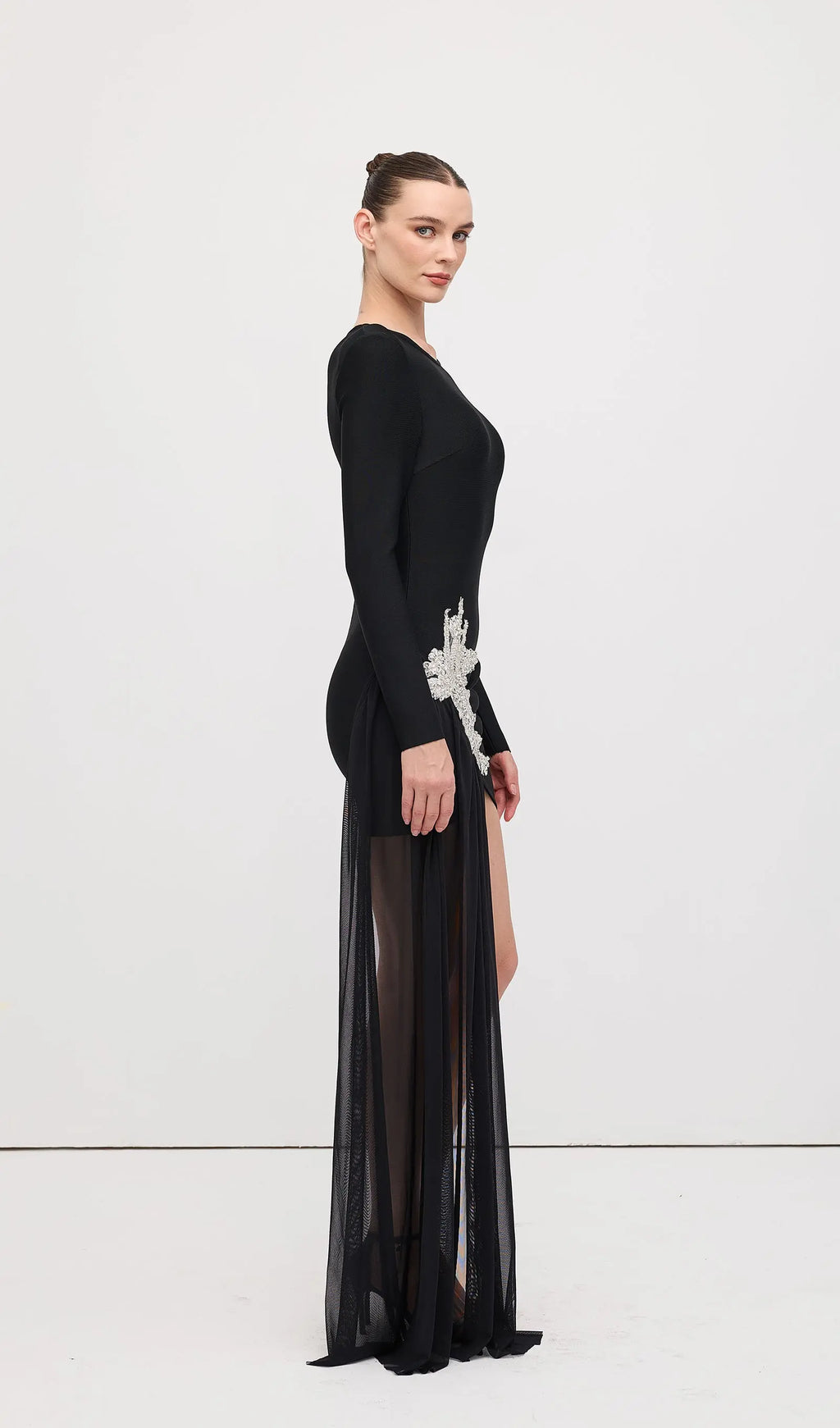 rebecca black Asymmetrical With rhinestone Embellishments Mini Dress Avalabel