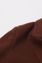 Karin Brown Double Breasted Long Wool Coat Avalabel