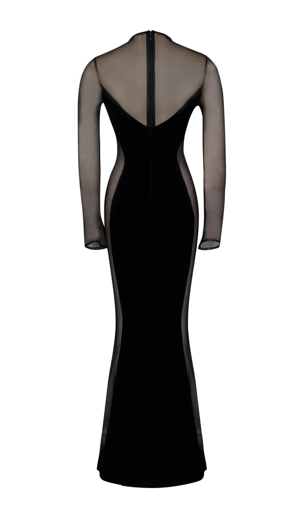 LONG SLEEVES LACE MAXI DRESS styleofcb 