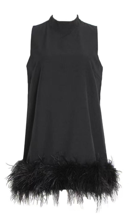 FEATHER MINI DRESS