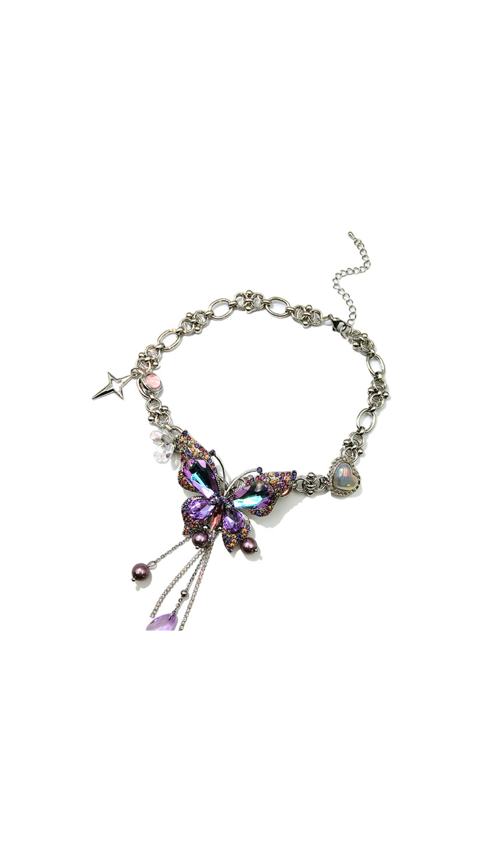 Teardrop Tassel Butterfly Necklace Avalabel